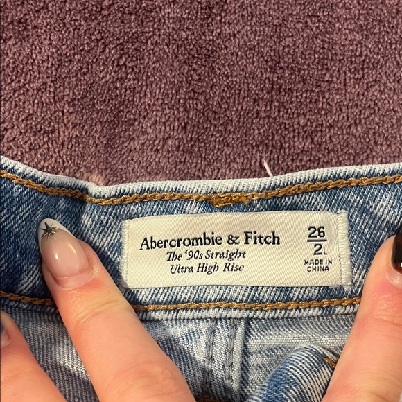 Abercrombie & Fitch Light Blue Ripped Boyfriend Jeans - Picture 2 of 4